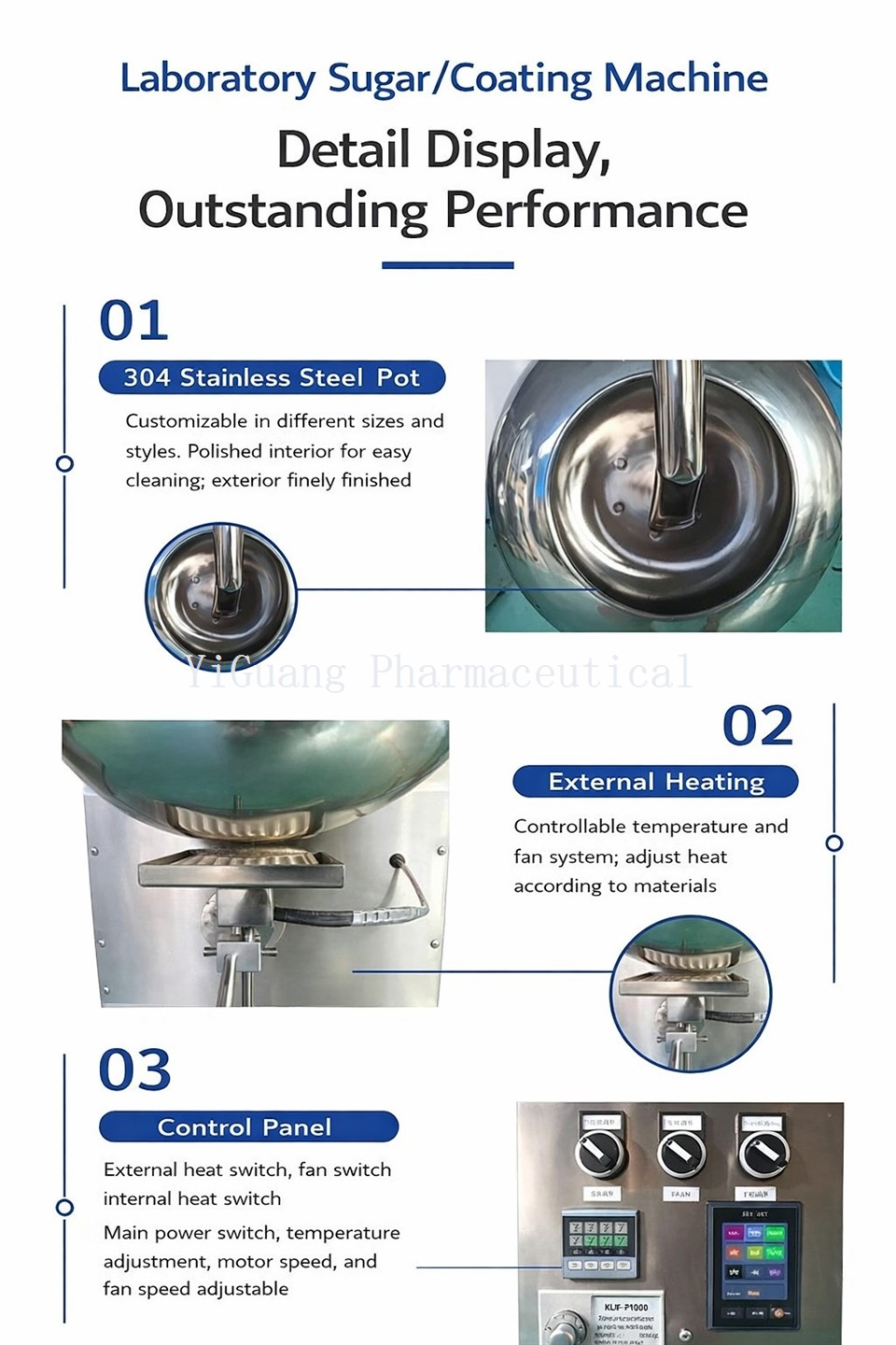 Compact Tablet Sugar Coating Machine high quality